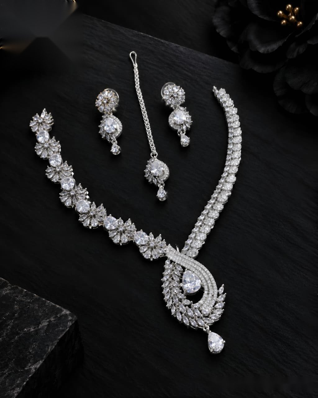 American Diamond Necklace Set