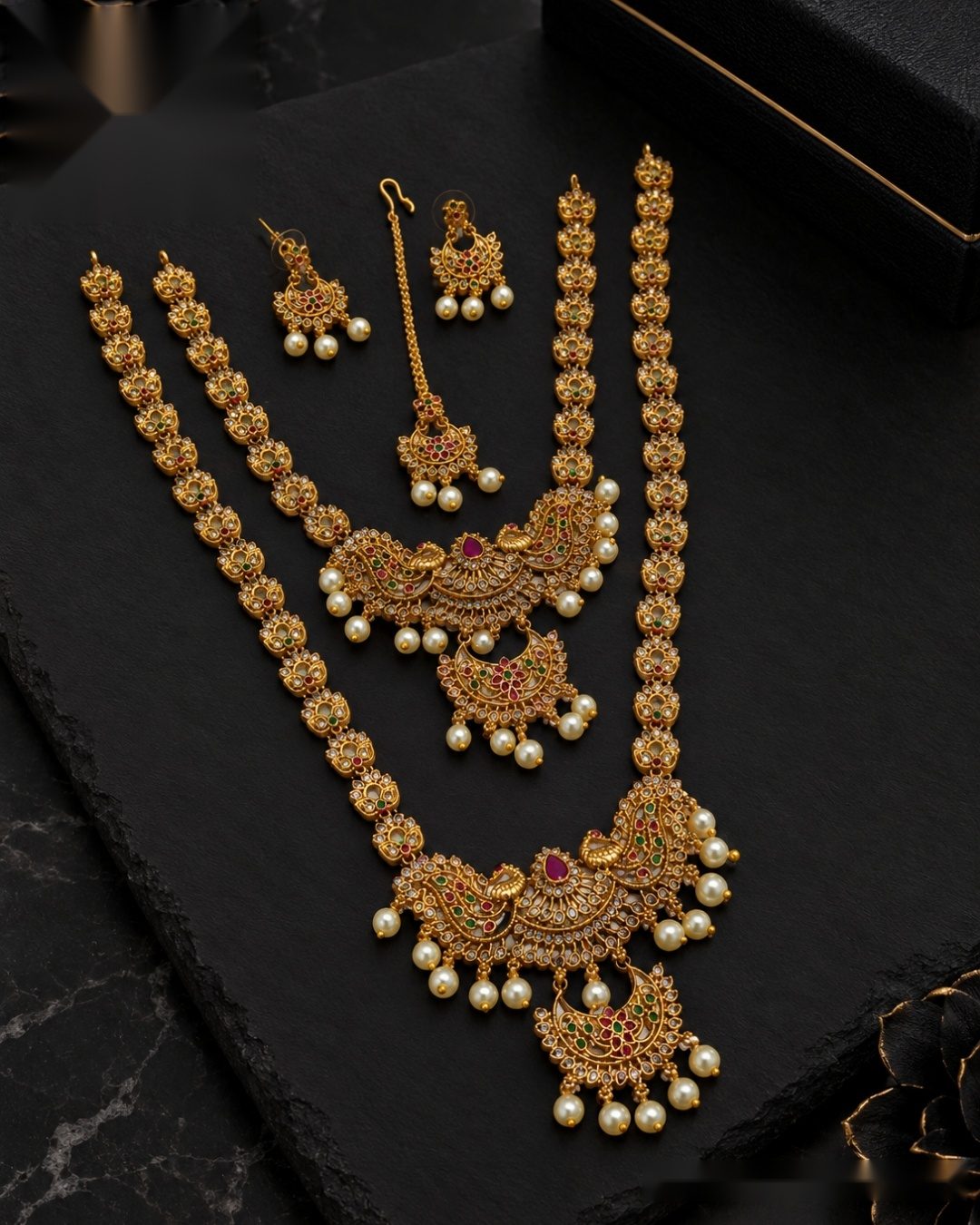 Serena South Indian Necklace with Mala Set