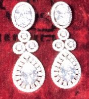 White Diamond Earrings With Teeka
